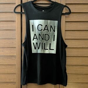 Black Sleeveless "I Can And I Will" Tank Top